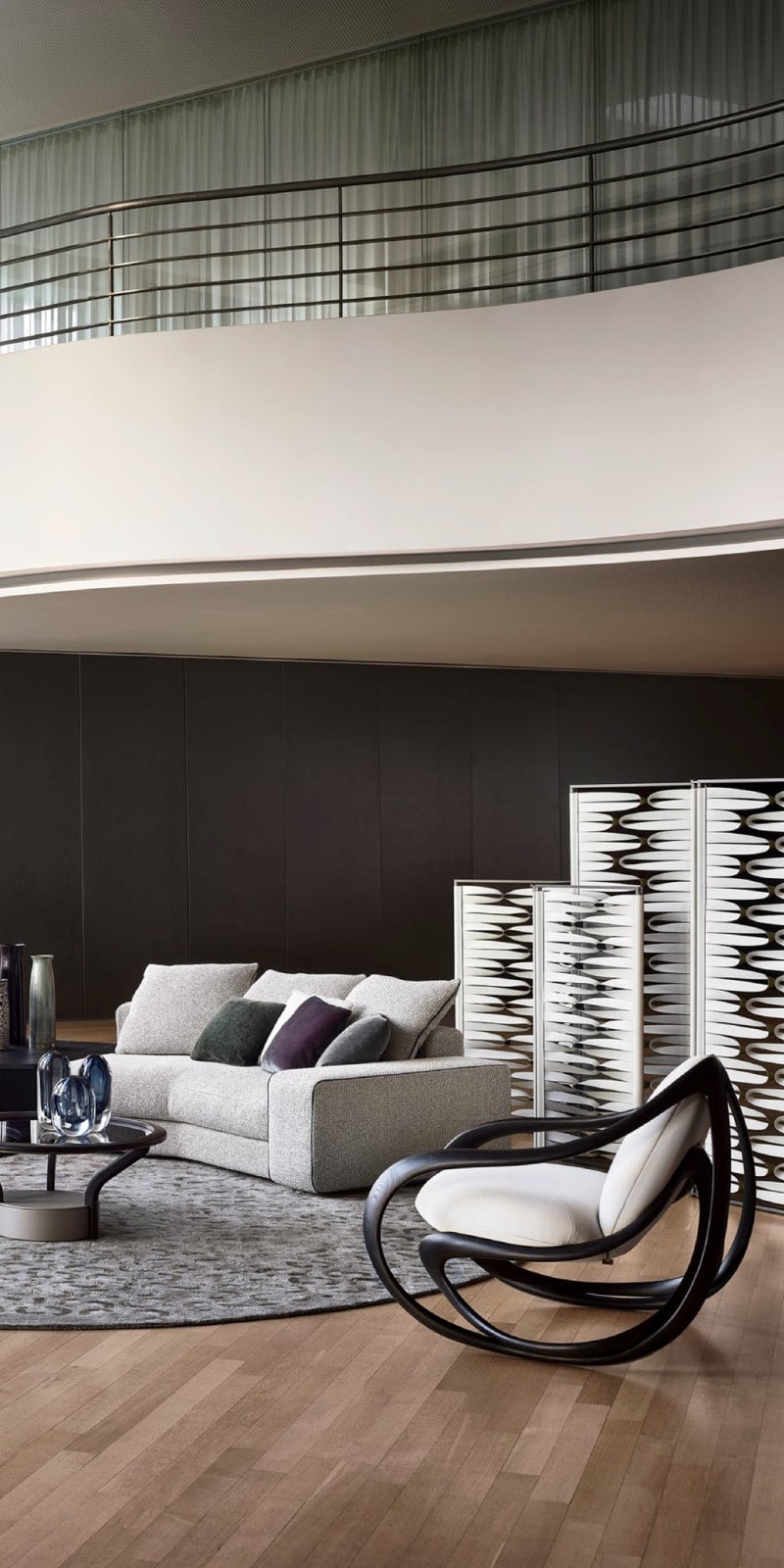 Giorgetti Skyline sofa_Move rocking chair_Otto pouf-