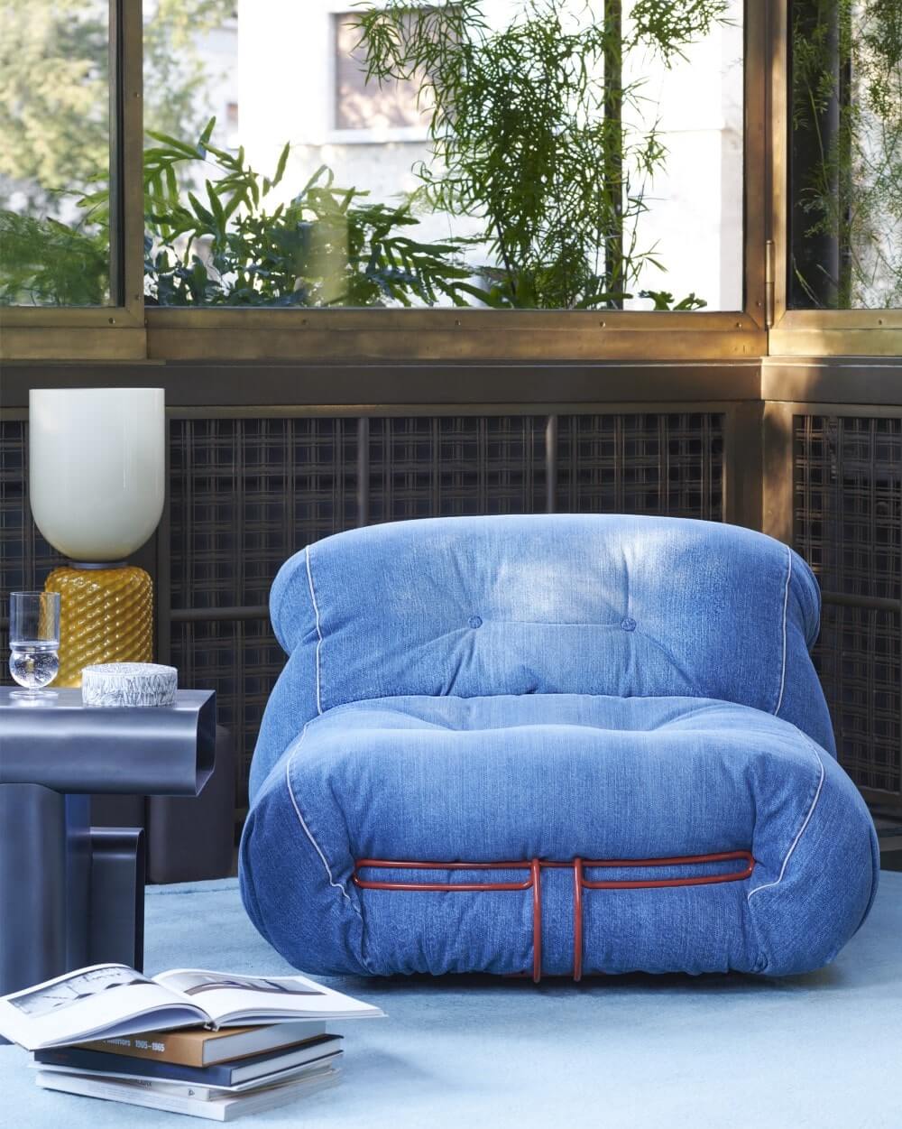 CASSINA_Soriana limited edition denim armchairs