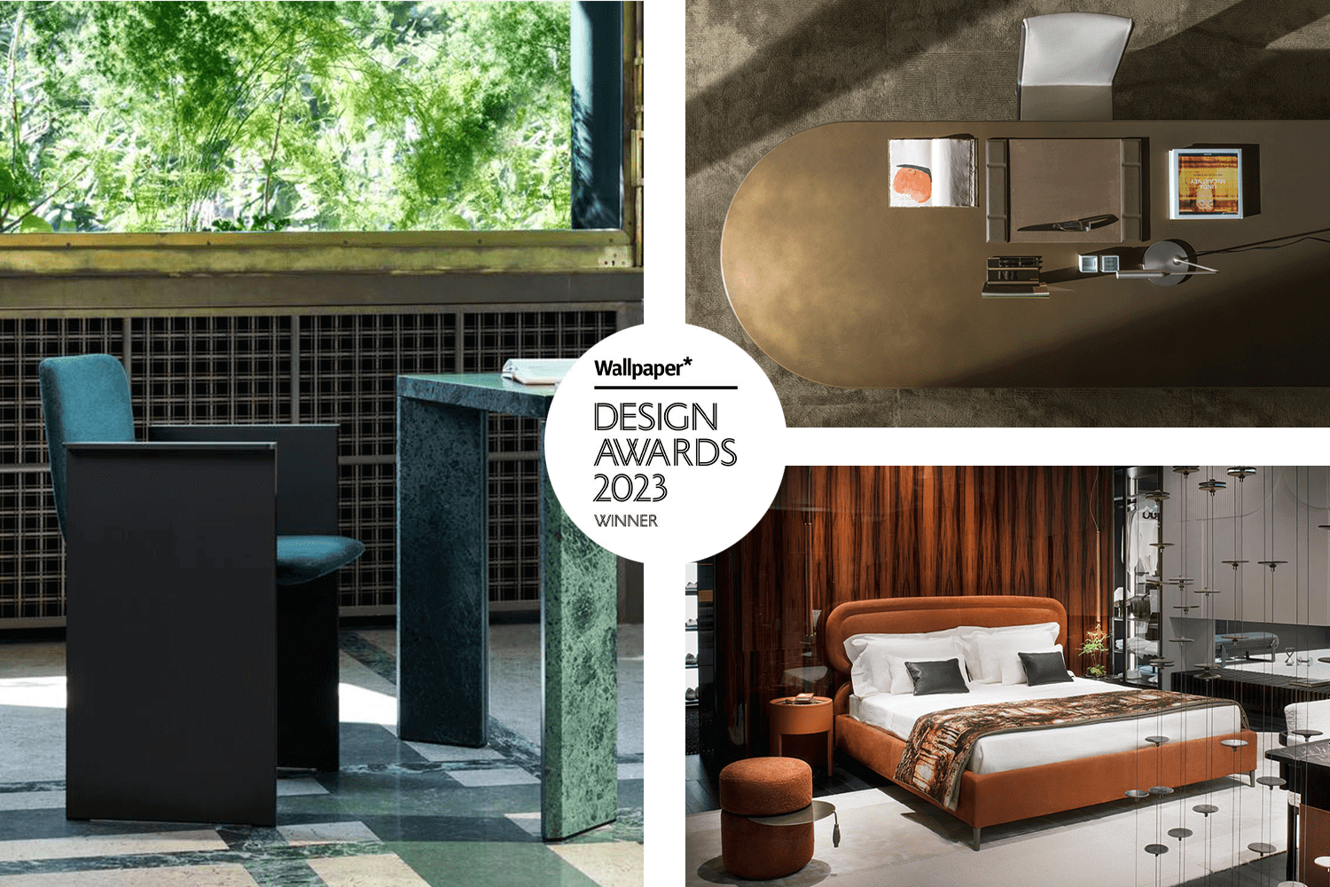 wallpaper design Awards cassina Flutz chair giorgetti vibe bed molteni&c blevio table